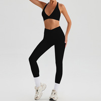 Ensembles de yoga et de fitness pour femmes, 6 pièces, à séchage rapide, respirants, avec logo personnalisé, sensation seconde peau, coupe ajustée, taille haute en V, haute élasticité