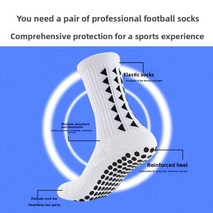 Chaussettes de football pour hommes, très vendues, antidérapantes, professionnelles, épaisses, en tissu éponge, longues/courtes, pour l'entraînement - Product Image 5