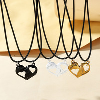 Pendentif assorti en forme de coeur vaporeux de mode personnalisé colliers de couple exquis pour les femmes