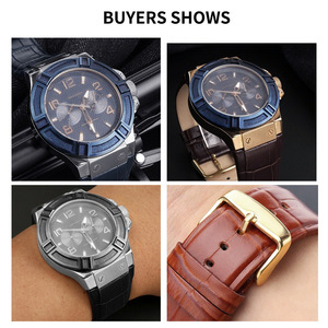 Correa de reloj de cuero genuino dedicada, compatible con la correa de reloj de piel de vaca <span class=keywords><strong>GUESS</strong></span> para hombre W0040G3/0247G3/0040G7. - Product Image 3