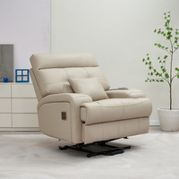 Canapé inclinable électrique multifonctionnel à double moteur à 180 degrés en cuir moderne pour salon, fauteuil inclinable pivotant, meubles de maison
