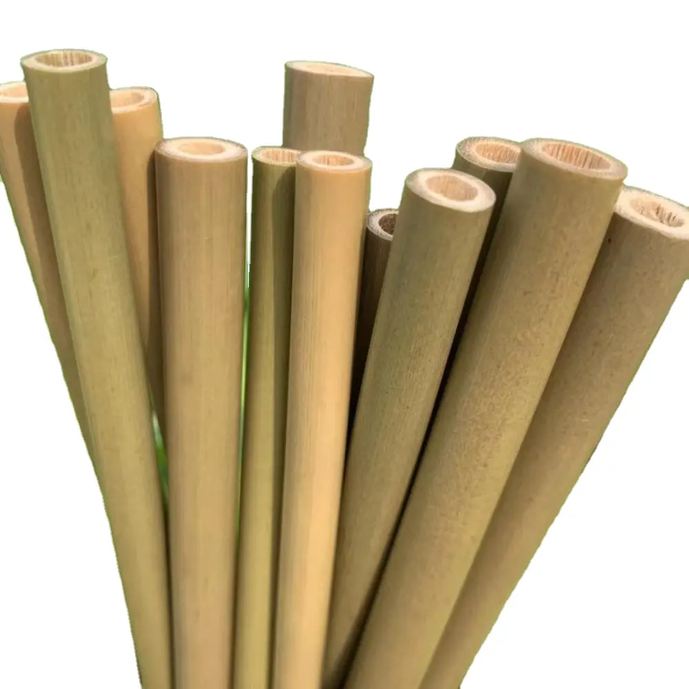 Canudo de bambu natural reutilizável, bambu biodegradável e orgânico