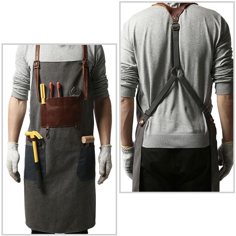 Custom Professional Adjustable Denim Apron Vintage