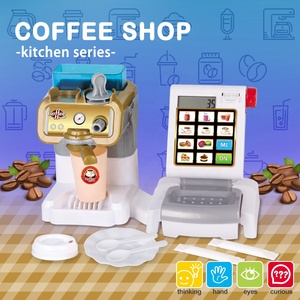 Coffee Shop juego de simulación cocina juguete de compras Set caja registradora máquina de café, calculadora y sonido Real para niños niñas - Product Image 2