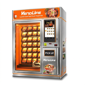 Distributeur automatique de nourriture chaude VendLife en acier inoxydable avec écran tactile de 32 pouces, options de paiement multiples, capacité de 108 à 168 pièces - Product Image 3