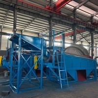 Ensemble complet d'équipements miniers pour l'extraction d'or et de diamants, comprenant un crible trommel mobile et une installation de lavage et de traitement automatique