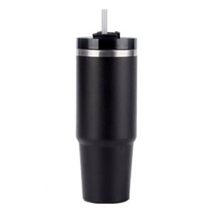 Gobelet de voyage isotherme à double paroi sous vide 20oz 30oz avec couvercle, paille et base antidérapante pour boissons chaudes et froides - Product Image 2