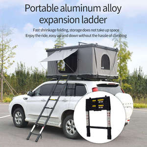 Tente de toit de voiture Dachzelt <span class=keywords><strong>Camping</strong></span> 2,1 mètres en aluminium pour 3 personnes, randonnée en plein air, 4x4, tente de toit tout-terrain - Product Image 3