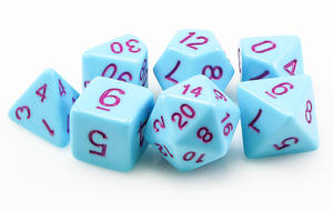 Set di 7 Dadi Multifacciali per Dungeons and Dragons con Logo Personalizzato, D4 D6 D8 D10 <span class=keywords><strong>D</strong></span>% D12 D20, Colore Rosa - Product Image 2