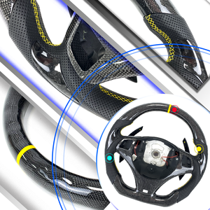 BMW 1 2 <span class=keywords><strong>3</strong></span> 4 serisi E90 E91 E92 E93 M3 için özel karbon Fiber direksiyon yüksek kalite direksiyon hareket tasarım tarzı - Product Image 2