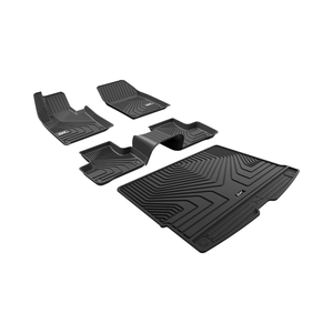 3W Custom Fit All Weather TPE Heavy Duty Floor Mats Trunk Liner pour <span class=keywords><strong>Volvo</strong></span> <span class=keywords><strong>XC60</strong></span> 2018-2026 (Pas pour <span class=keywords><strong>Hybrid</strong></span> ou PHEV) - Product Image 1
