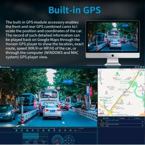 Wifi <span class=keywords><strong>GPS</strong></span> <span class=keywords><strong>logger</strong></span> kép máy ảnh Xe DVR Sony imx307 cảm biến tầm nhìn ban đêm Dash Cam ghi 24h đậu xe màn hình hỗ trợ 256G - Product Image 3