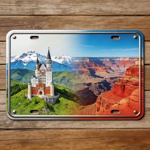 Personnalisez votre propre plaque d'immatriculation de voiture en aluminium personnalisée avec l'écusson des États-Unis - Product Image 2