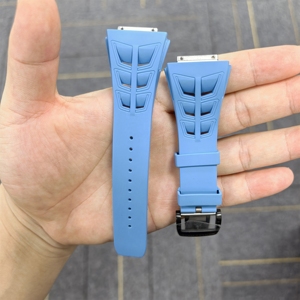 Bracelet de montre en caoutchouc silicone souple de qualité supérieure, bracelet de sport ventilé, durable, confortable, bracelet de remplacement pour montre - Product Image 4