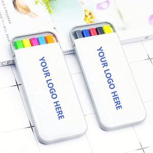 Marcadores de Arte de Plástico Coloridos con Logotipo Personalizado, No Tóxicos, Útiles Escolares, Juego Promocional Deportivo de 5 Colores - Product Image 1