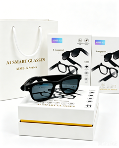Lunettes <span class=keywords><strong>de</strong></span> <span class=keywords><strong>soleil</strong></span> intelligentes IA avec caméra 20MP, enregistrement vidéo 1200P, transfert Wi-Fi, audio Bluetooth et fonction Open Ear - Product Image 1
