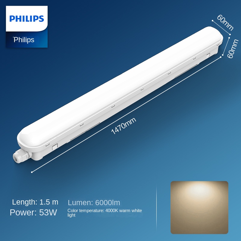 1,5 m 53W blanc chaud/4000K