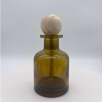 Bouteille de parfum pour la maison en gros, 125 ml, vert olive, verre transparent, bouteille vide pour diffuseur à roseaux, bouteilles de diffuseur en verre