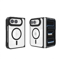 Coque de téléphone magnétique transparente anti-jaunissement pour iPhone Duo, protection directe d'usine