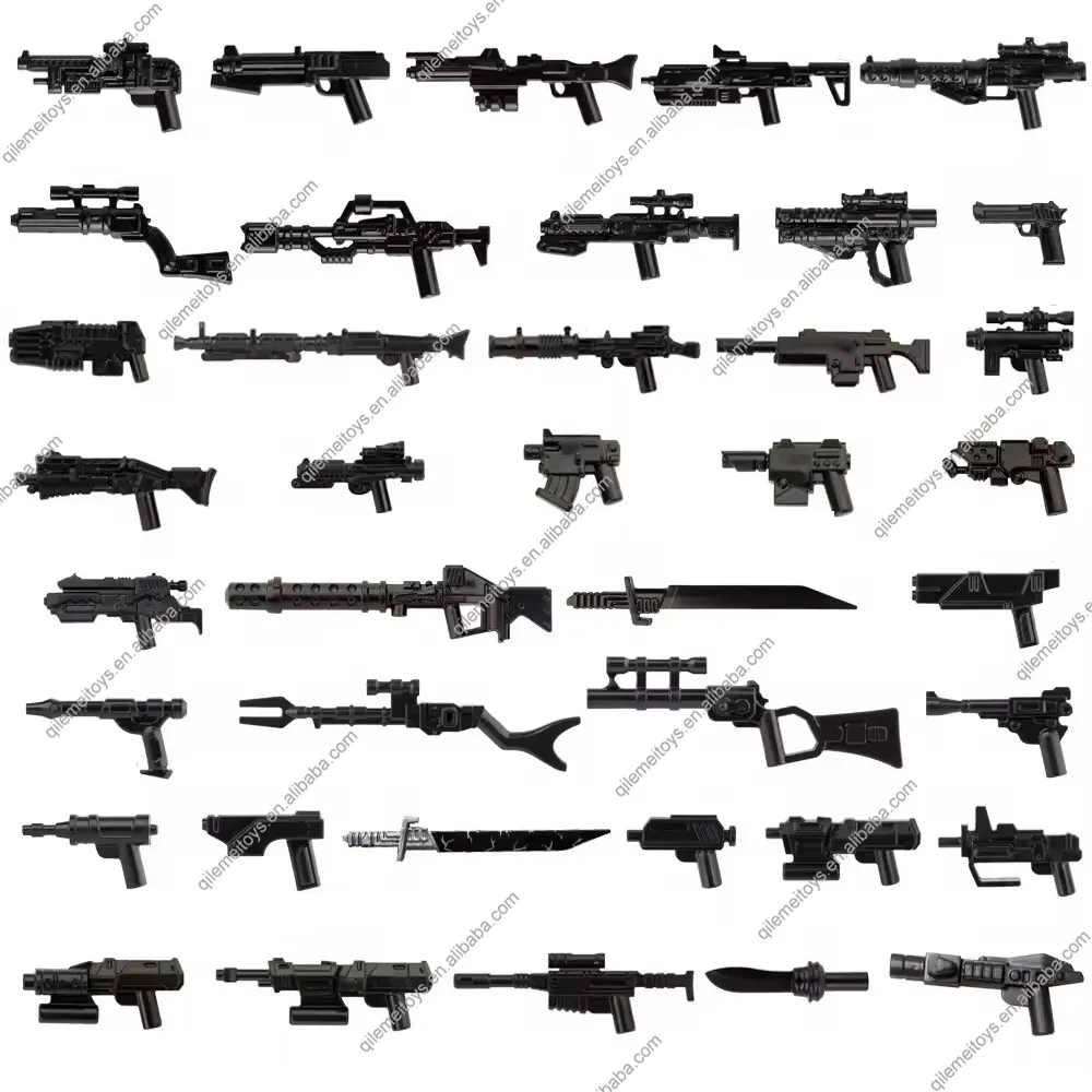 Пистолет Moc из пластиковой звезды, клон солдатской винтовки, 501-й дуговой DA-15A, E-11 оружие, армейские строительные блоки, конструктор, Наборы игрушек