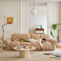 Canapé d'angle moderne et créatif haut de gamme à trois places pour appartement, villa, salon, avec structure en bois, durable et assise confortable