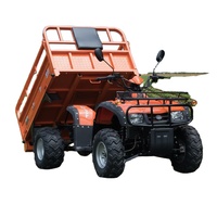 Quad utilitaire agricole 4x4 de 300 cm³ avec benne basculante hydraulique, véhicule tout-terrain robuste pour l'agriculture et la ferme