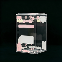 Boîtes d'emballage en plastique PET PVC haute transparence, mini MOQ, emballage de détail pour autocollants artisanaux, recyclables