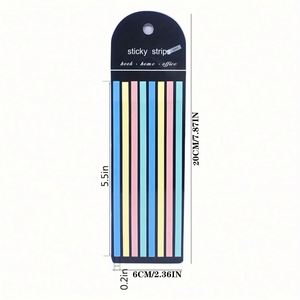 Vibrant Colored Long Index Tabs Sticky Notes Self-Adhesive <b>Book</b> Reading Memo Recording Essential School Office Supplies for - Product Image 2