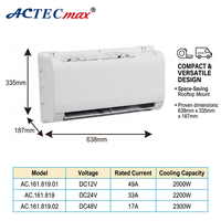 Climatiseur 12 V CC sans ralenti 2300 W, unité de climatisation split avec compresseur rotatif et télécommande pour camping-car, fourgonnette, véhicule électrique, camion