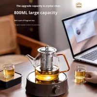 Théières en verre épaissi, cuisinières électriques en céramique, bouilloires, services à thé en verre pour la maison, théières en acier inoxydable à follicules