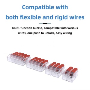 Connecteur Électrique Rapide Série 221 à 4, 5, 2, 3 Broches Mâle & Femelle, <span class=keywords><strong>Contact</strong></span> en Cuivre, Boîtier PC, 40A 450V, pour Connexion de Puissance - Product Image 2