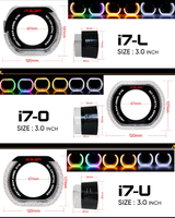 Feux de jour à LED CQL I7U pour voiture, anneaux halo Angel Eyes, pour lentille de projecteur bi-xénon, kit de rétrofit