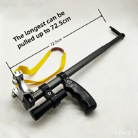 Kit de lance-pierre télescopique extensible en aluminium 72 cm, pliable, avec fixation rapide, pour tir de compétition en extérieur, avec viseur laser rouge