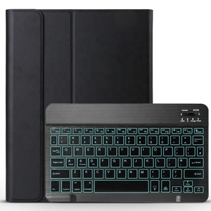 แท็บเล็ตคีย์บอร์ดเรืองแสงพร้อมเคสหนัง PU กันกระแทกสำหรับ Samsung <span class=keywords><strong>Galaxy</strong></span> <span class=keywords><strong>Tab</strong></span> A7 A8 A9 <span class=keywords><strong>S7</strong></span> <span class=keywords><strong>FE</strong></span> <span class=keywords><strong>T736</strong></span> <span class=keywords><strong>S7</strong></span> S8 S9 - Product Image 3