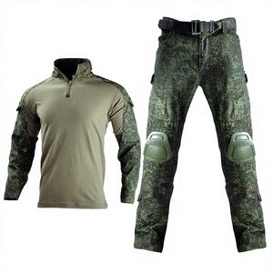 Combinaison tactique pour homme en toile imperméable et respirante fabriquée en usine, camouflage, t-shirt à manches longues et pantalon tactique - Product Image 4