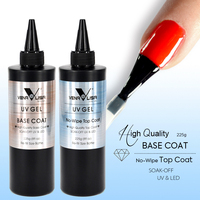 Venalisa 225g 8oz Base Coat Gel pour Ongles Super Brillant Haute Brillance Sans Nettoyage Top Coat Gel Polish Fournisseur OEM d'Usine