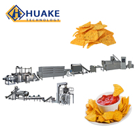 Ligne de production industrielle automatique de chips de maïs triangulaires, machine à fabriquer des céréales pour le petit-déjeuner, pour les collations mexicaines