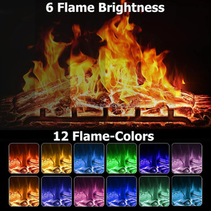 Soporte de TV con <span class=keywords><strong>Chimenea</strong></span> de Vidrio de 3 Lados de 59 Pulgadas para Televisores de hasta 65 Pulgadas, Centro de Entretenimiento con <span class=keywords><strong>Chimenea</strong></span> y Almacenamiento con Puertas Cerradas - Product Image 5