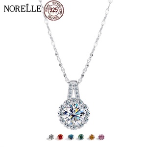 Collar de Plata de Ley S925 con Moissanita en Forma de Girasol para Mujer, Colgante Redondo, <span class=keywords><strong>Minimalista</strong></span> y de Alta Gama, Combinable con Todo, Gran Venta - Product Image 1