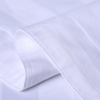 Collection en gros d'usine OEM Hôtelier Dubaï – Housse de couette rayée blanche 3CM 100% coton biologique pour ensemble de literie d'hôtel