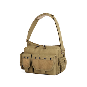 LUPU Tactical pouch <b>Bag</b> Nylon <b>MOLLE</b> System Zipper Closure Unisex Outdoor Carry Beige - Product Image 3