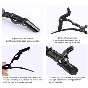 Accesorios de moda DIY horquillas <span class=keywords><strong>barber</strong></span>ía salón herramientas colorido seccionamiento cocodrilo pinza de pelo - Product Image 2