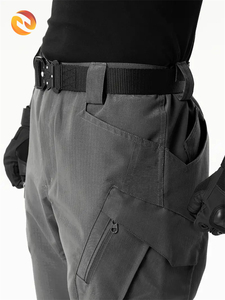Herentactische <span class=keywords><strong>cargo</strong></span> canvas wandelbroek, middelhoge taille, waterafstotend, sneldrogend, werk-, outdoor-, casual jogger, wijde pasvorm - Product Image 3