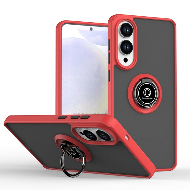 Ring Kickstand Mobile Phone Case for Samsung Galaxy M55 F55 C55 M34 M14 M54 5G Soft Rubber Magnetic Bumper Hard Matte Cover