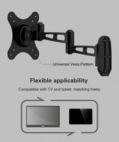 Support tv pivotant et rotatif, petit moniteur inclinable, montage mural