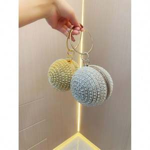 Borsa a Mano a Forma di Cuore con Strass per Donna, Pochette da Sera Dorata con Cristalli per Cerimonie - Product Image 5