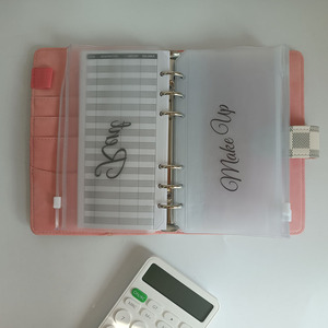 กระเป๋าเงินซองจดหมายเงินสด PU แบบพกพา,A5 A6วางแผนงบประมาณจัดระเบียบ De Dinero Binder Met ซองเงินสด - Product Image 3