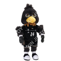 Peluche Corbeau en Coton Rembourré, Peluche Personnalisable en Forme de Corbeau, Peluche Corbeau Habillé avec OEM ODM