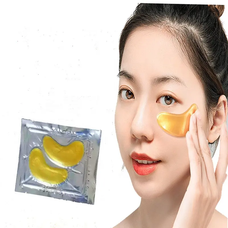 Oragnic Sleep Eye Gel Patch Pads Maskers Anti Veroudering Verwijderen Donkere Kringen Collageen Zeewier Hydrogel 24K Goud Oogmasker