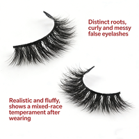 Faux cils en fourrure de vison personnalisés pour l'exportation, volumineux, recourbés, styles 3D moelleux multicouches